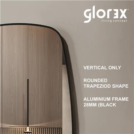 GLOREX MIRROR RT6080A/B 80x60CM BLACK