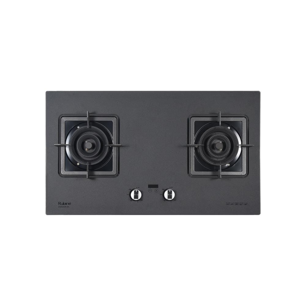 RUBINE GAS HOB RGH-DAKKA2B-SK 2BURNERS 6.3KW 86CM SETAKERA TEMPERED GLASS