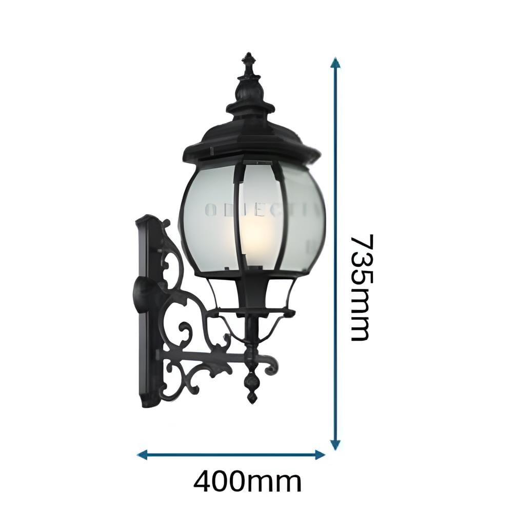PRE-ORDER BRIGHT OBJECTIVES WALL OUTDOOR 8803/W 735MM E27 BLACK