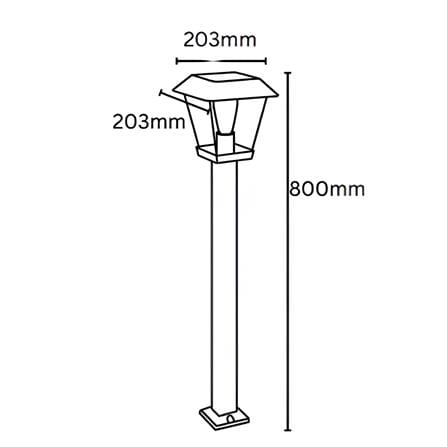 YETPLUS BOLLARD BL3314 H80 E27 STONE GREY 80CM