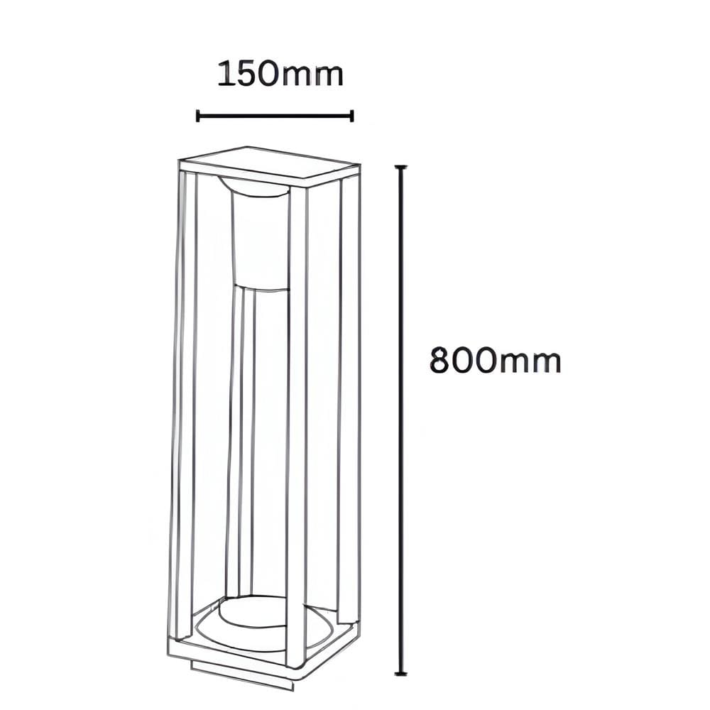 YETPLUS BOLLARD BL3307 H80 E27 STONE GREY 80CM