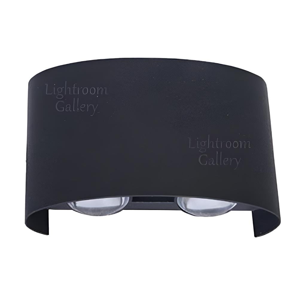 YETPLUS WALL OUTDOOR W7000-4 2x2W WARM WHITE (3000K) GLITTERING BLACK