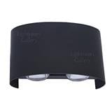 YETPLUS WALL OUTDOOR W7000-4 2x2W WARM WHITE (3000K) GLITTERING BLACK