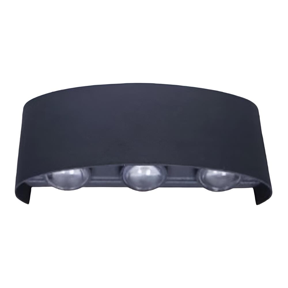 YETPLUS WALL OUTDOOR W7000-6 2x3W WARM WHITE (3000K) GLITTERING BLACK
