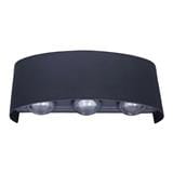 YETPLUS WALL OUTDOOR W7000-6 2x3W WARM WHITE (3000K) GLITTERING BLACK