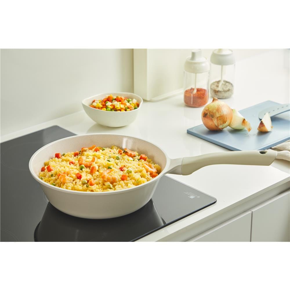 INOCHI OMI SIMPLE MARBLE DEEP FRYING PAN 28CM