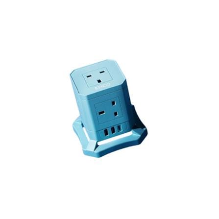 ENCO 5 GANG 2 USB + 1 TYPE C VERTICAL POWER SOCKET CT-ENCO3U5K BLUE