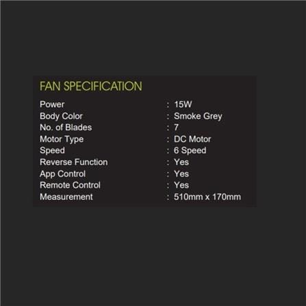 YIVA CEILING FAN LED DECORATIVE CL2004 40W 3C