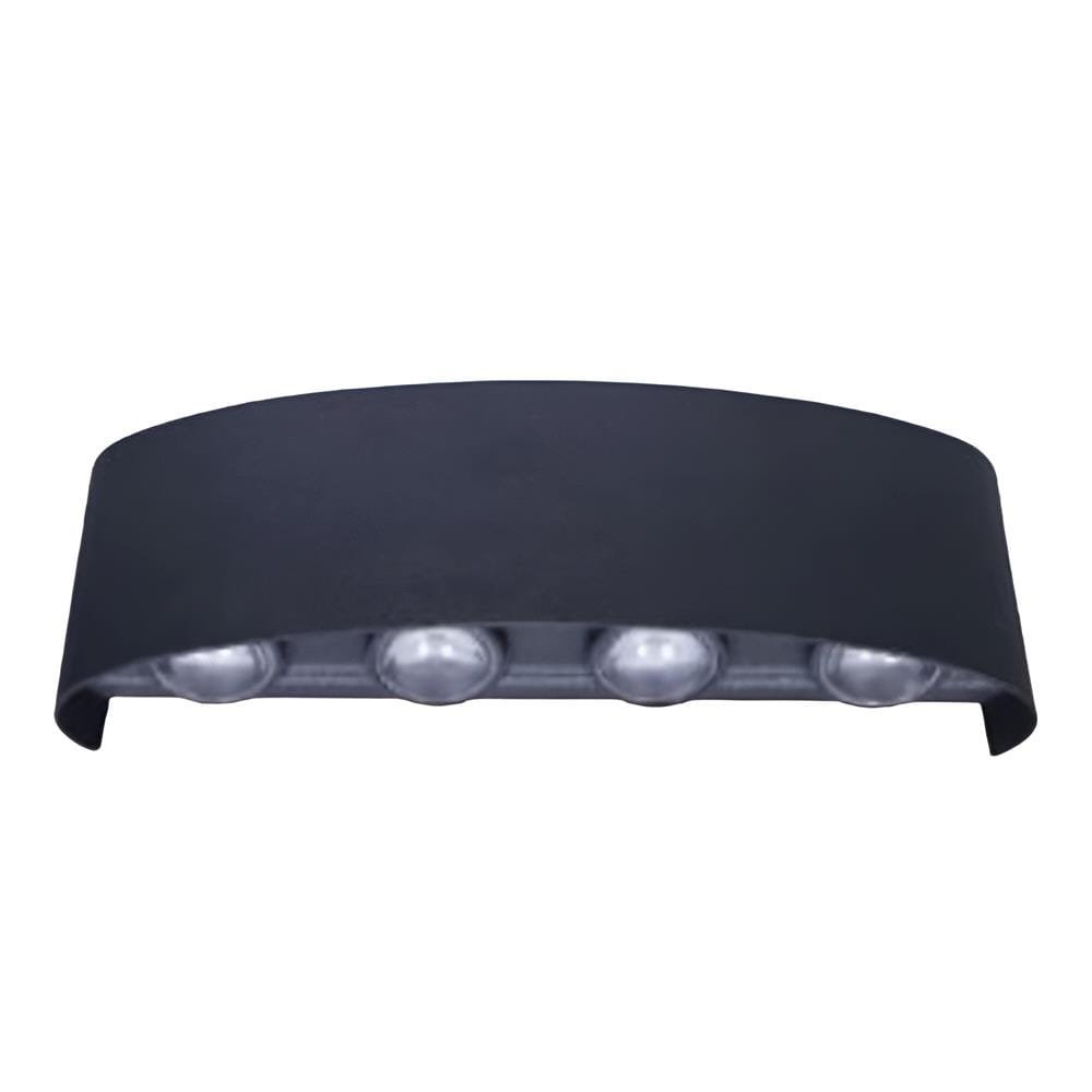 YETPLUS WALL OUTDOOR W7000-8 2x4W WARM WHITE (3000K) GLITTERING BLACK