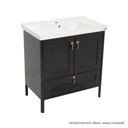 VANITY WASHBASIN WITH CABINET MOYA A194 BLACK [EXCLUSIVE FROM HOMEPRO THAILAND]