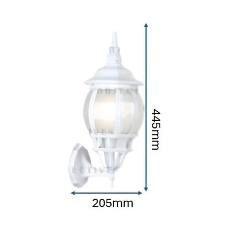 BRIGHT OBJECTIVES WALL OUTDOOR 8804/W 44.5CM E27 WHITE