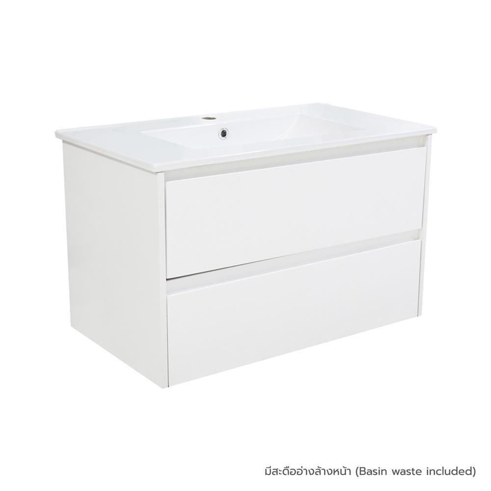 VANITY WASHBASIN WITH CABINET MOYA SHN-113 WHITE [EXCLUSIVE FROM HOMEPRO THAILAND]