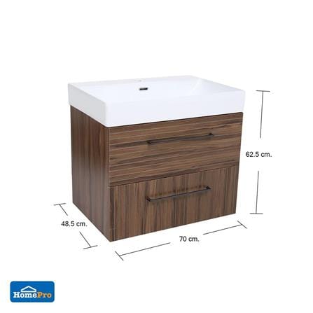 VANITY WASHBASIN WITH CABINET MOYA VC-2206 WOODEN BROWN [EXCLUSIVE FROM HOMEPRO THAILAND]
