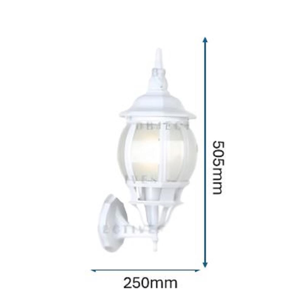 PRE-ORDER BRIGHT OBJECTIVES WALL OUTDOOR 8805/W 505MM E27 WHITE