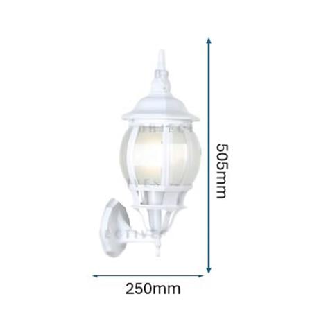 PRE-ORDER BRIGHT OBJECTIVES WALL OUTDOOR 8805/W 505MM E27 WHITE