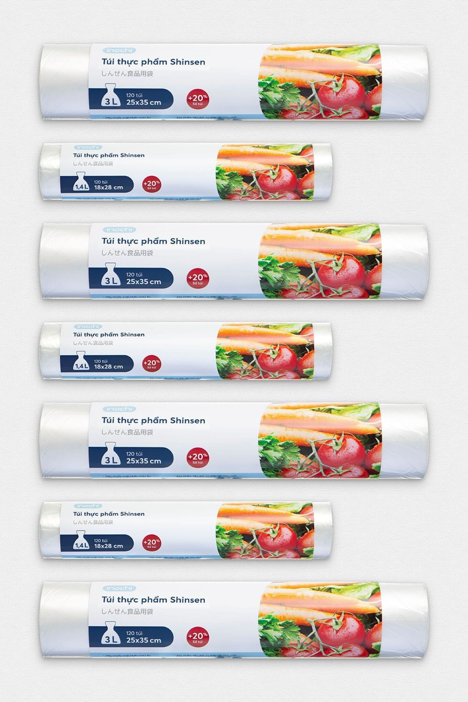 INOCHI SHINSEN FOOD BAG 3.0L (20.5CM X 35.CM)