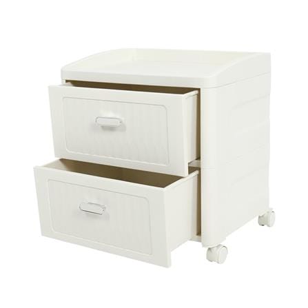 2-TIER DRAWER UNIT STACKO BOLLY 41.7X32X44.5CM WHITE [EXCLUSIVE FROM HOMEPRO THAILAND]