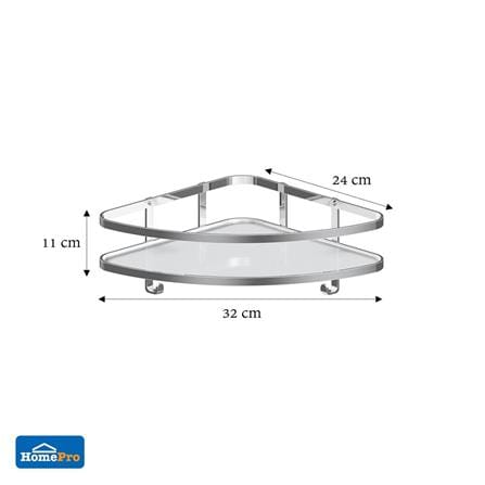 1-TIER GLASS CORNER SHELF MOYA NXT-BK-005SPH [EXCLUSIVE FROM HOMEPRO THAILAND]