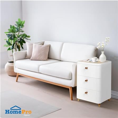 CHEST OF 3 DRAWERS WITH WOODEN LEGS STACKO JOIN 42X32X64CM WHITE