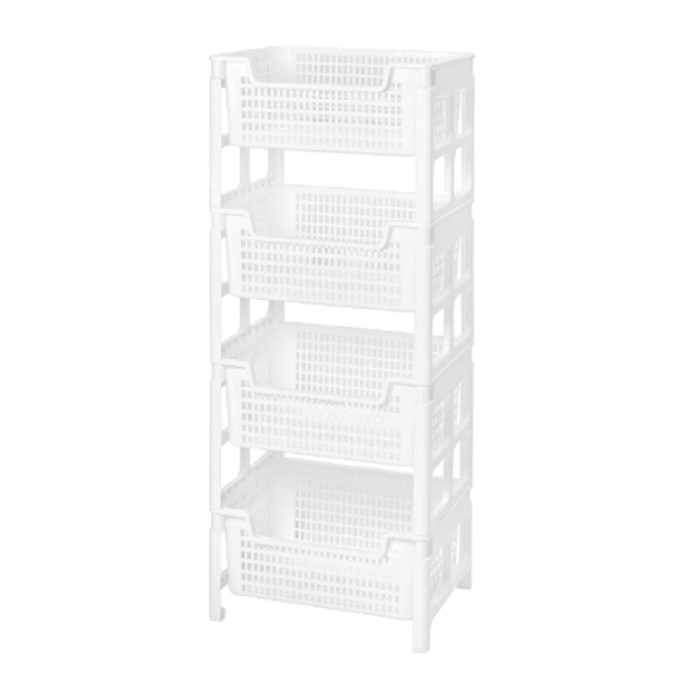 4TIER SHELVES PURE 40.7X32.7X99CM WHITE