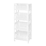 4TIER SHELVES PURE 40.7X32.7X99CM WHITE