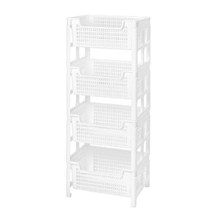 4TIER SHELVES PURE 40.7X32.7X99CM WHITE