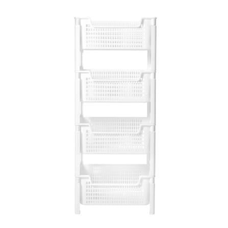 4TIER SHELVES PURE 40.7X32.7X99CM WHITE