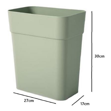 CIRCULAR DUSTBIN SQUARE ACCO 10L GREEN