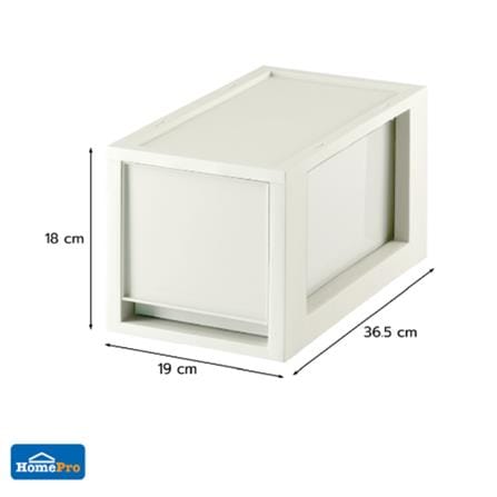 DRAWER BOX STACKO CIRCULAR SIZE S 19X36.5X18CM GREY