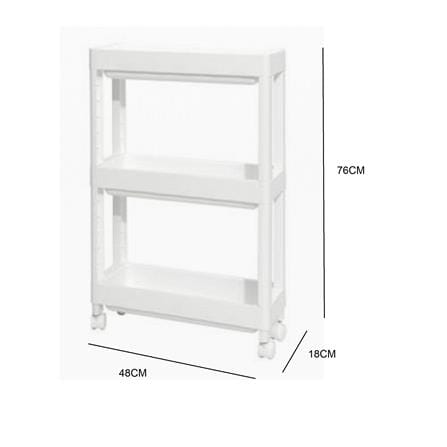 3TIER SHELVES MONO 48X18X76  WHITE