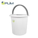BUCKET WITH LID PLIM 29L WHITE/GREY