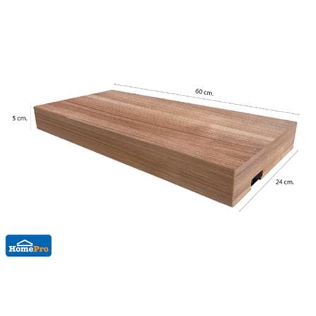 FLOATING SHLEF+LED 60X24X5CM DARK WALNUT