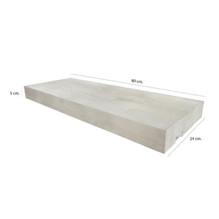 FLOATING SHLEF+LED 80X24X5CM ROMAN WHITE