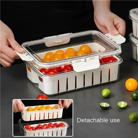 FRIDGE STORAGE BOX WITH 2 COMPARTMENT 1000ML
