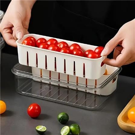 FRIDGE STORAGE BOX WITH 2 COMPARTMENT 1000ML