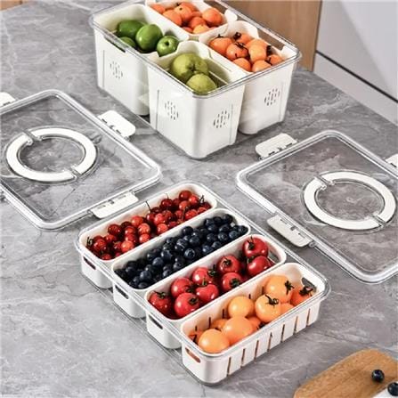 FRIDGE STORAGE BOX WITH 2 COMPARTMENT 1000ML