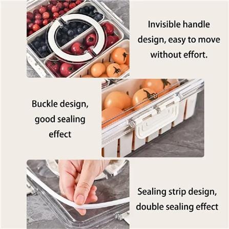 FRIDGE STORAGE BOX WITH 2 COMPARTMENT 1000ML
