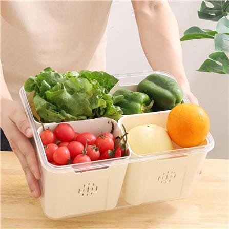 FRIDGE STORAGE BOX WITH 2 COMPARTMENT 3000ML