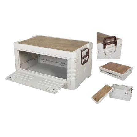 STORAGE BOX GLAM L 58X39X33.5CM WHITE