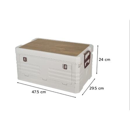 STORAGE BOX GLAM S 47.5X29.5X24CM WHITE