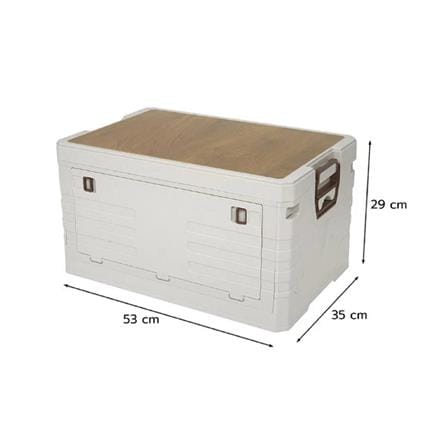 STORAGE BOX GLAM M 53X35X29CM WHITE