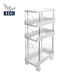 3-TIER DRAWER UNIT WITH CASTERS KECH LUCID CLEAR 32.8X17.5X60.5CM (PRE-ORDER IMPORT PRODUCTS)