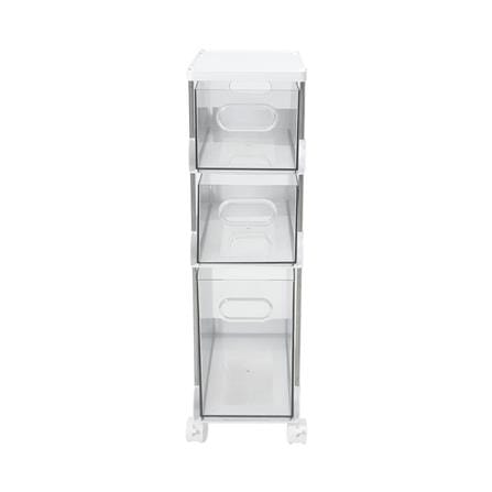 3-TIER DRAWER UNIT WITH CASTERS KECH LUCID CLEAR 32.8X17.5X60.5CM (PRE-ORDER IMPORT PRODUCTS)