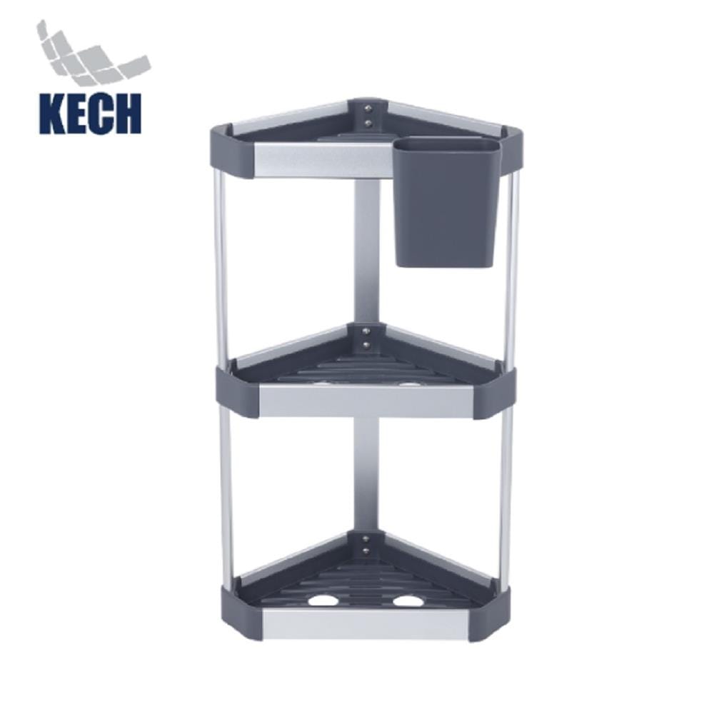 CORNER RACK ALUMINUM 3 TIER NOBLE KECH 20.6X30.1X51.5CM GREY