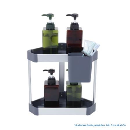 CORNER RACK ALUMINUM 2 TIER NOBLE KECH 30.1X20.6X27.5CM GREY