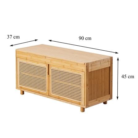 SHOE BENCH FURDINI MORI SL2440 90CM NATURAL
