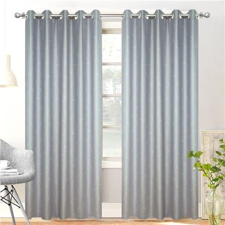 HOME LIVING STYLE CURTAIN EYELET STAR 180X220CM GRAY