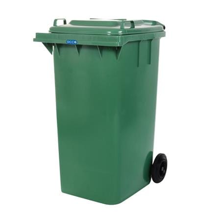 SQUARE DUSTBIN WITH WHEEL ACCO 240L GREEN [EXCLUSIVE FROM HOMEPRO THAILAND]