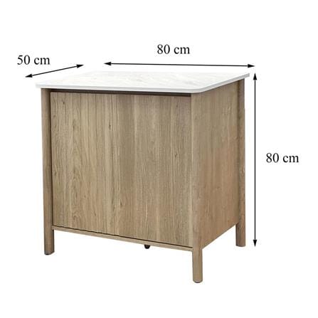 LOW CABINET FURDINI TERRA 80CM OAK/MARBLE PATTERN [EXCLUSIVE FROM HOMEPRO THAILAND]