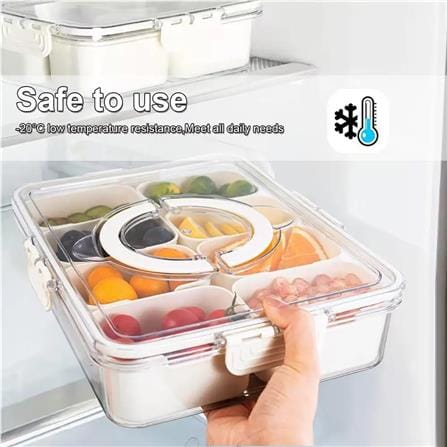 FRIDGE STORAGE BOX WITH 4 COMPARTMENT 1500ML